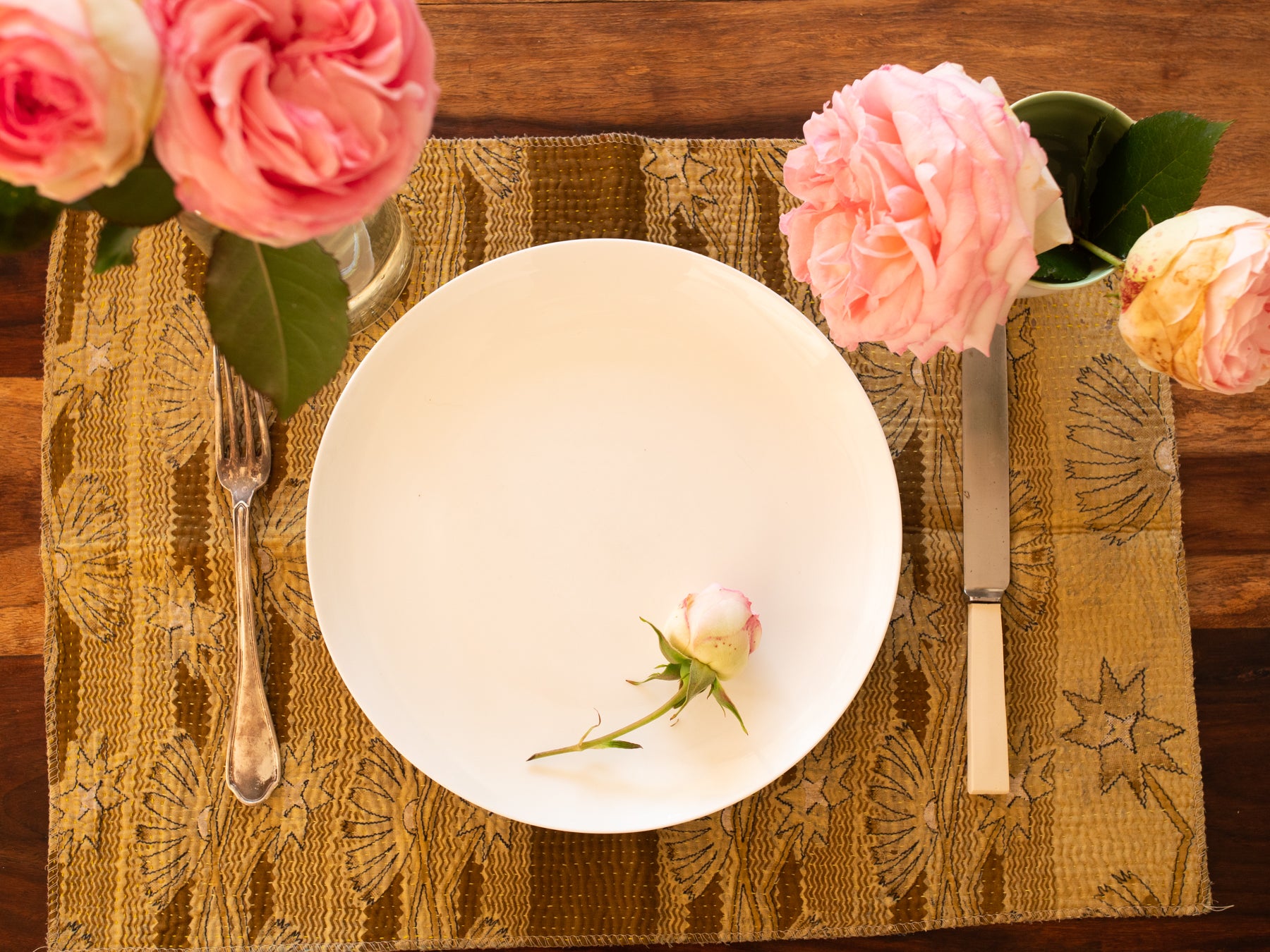 Set de table en coton recyclé, kantha Set de table en coton recyclé, kantha