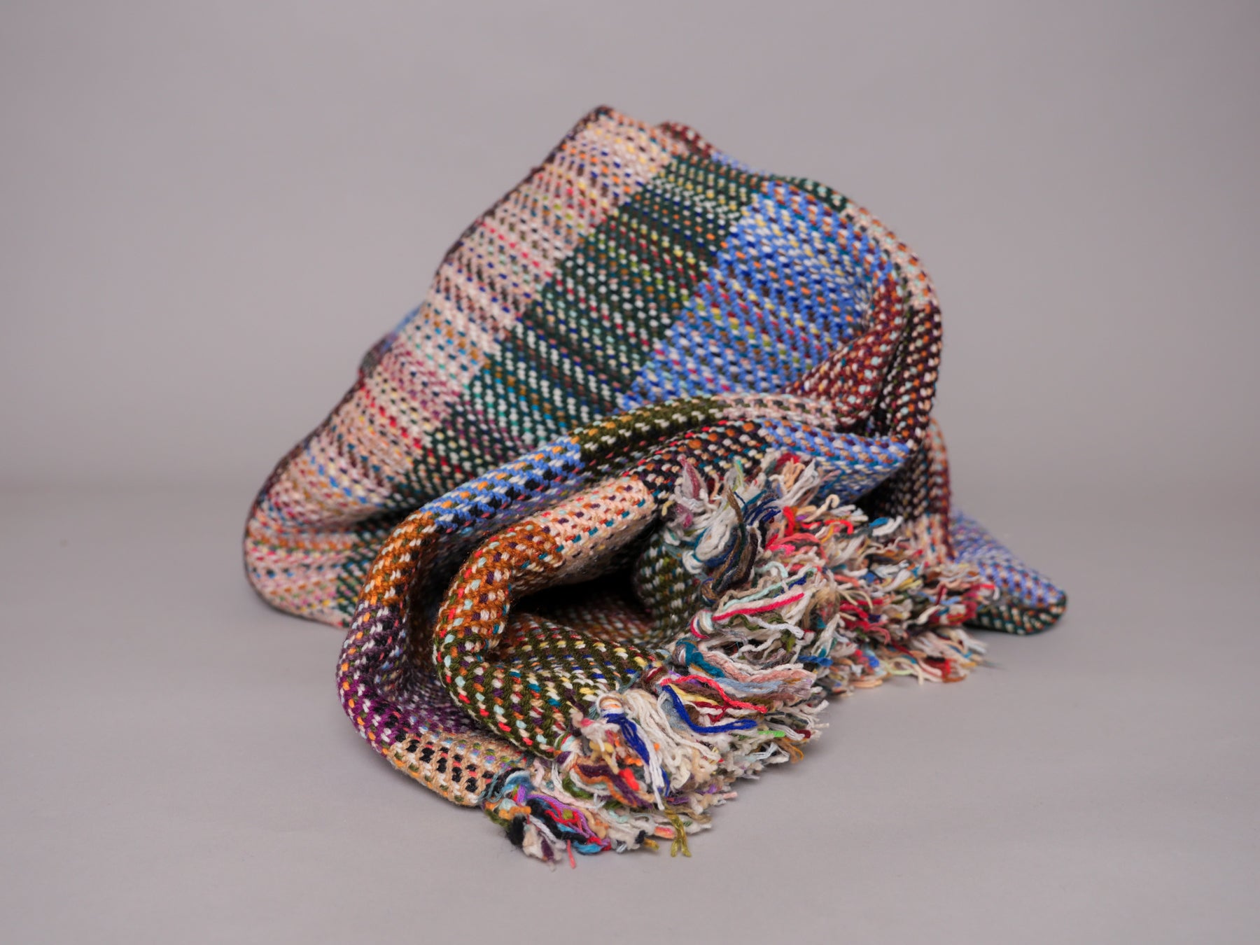 Plaid khadi en laine recyclé Plaid khadi en laine recyclé
