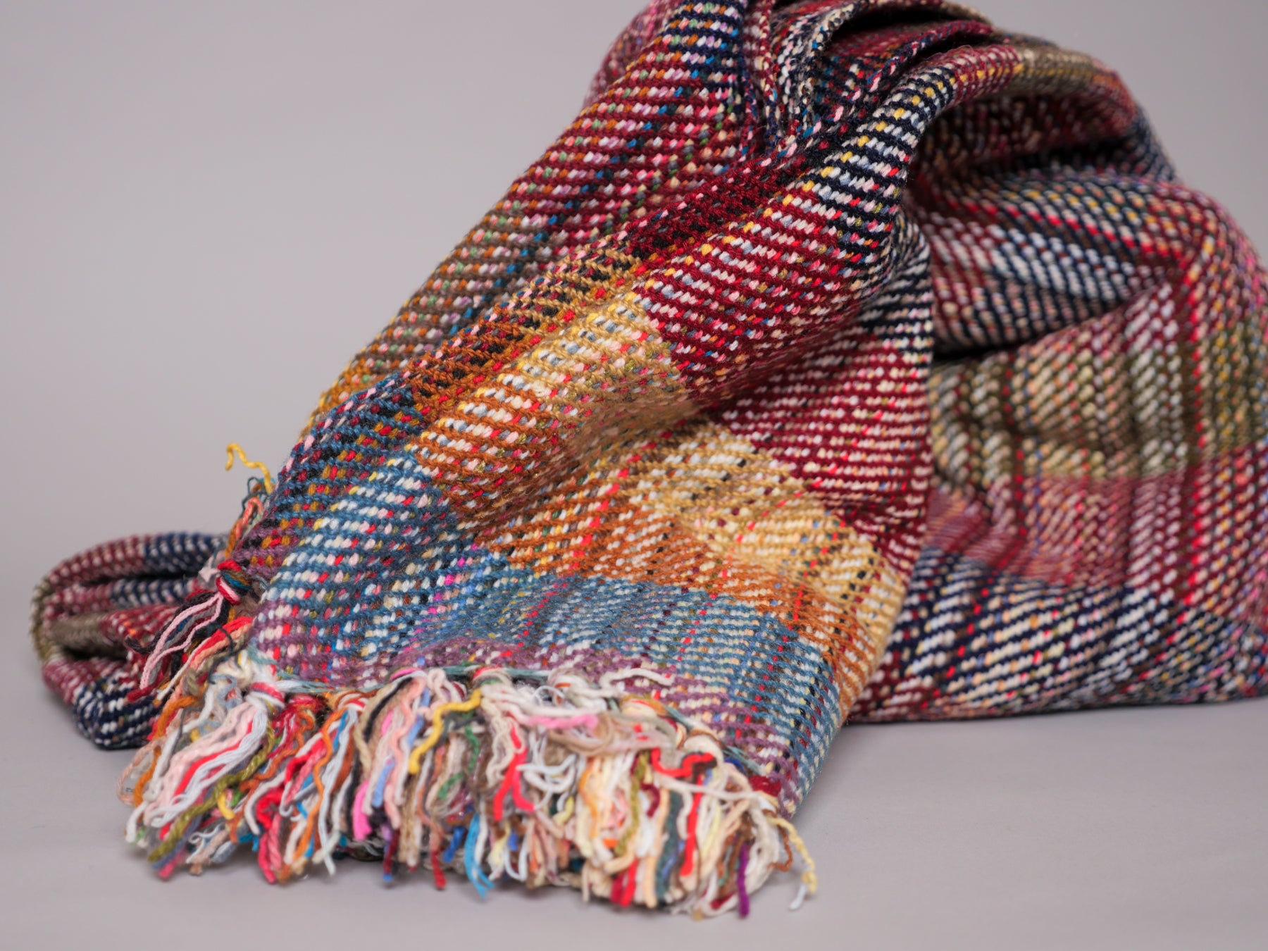 Plaid khadi en laine recyclé Plaid khadi en laine recyclé