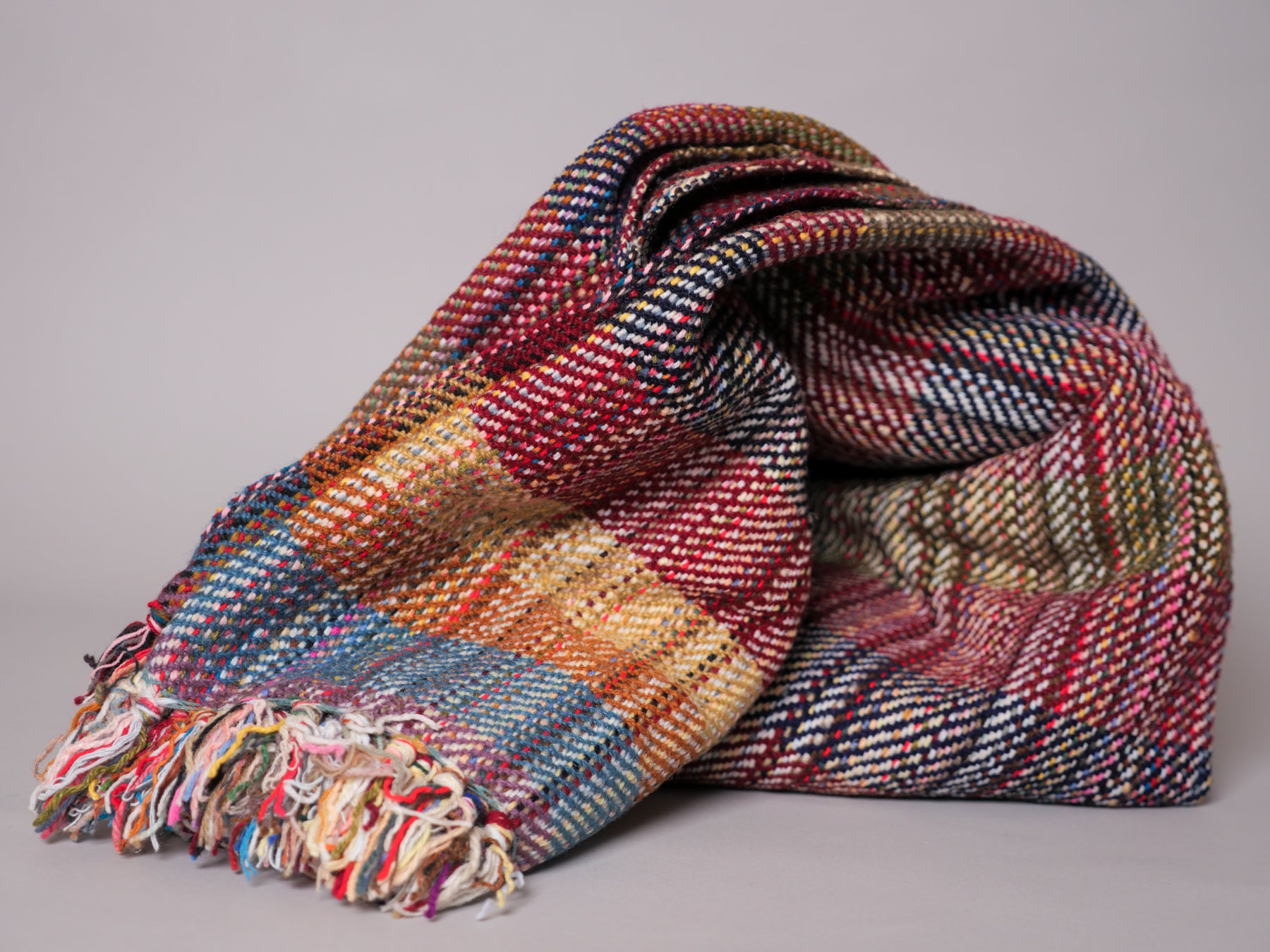 Plaid khadi en laine recyclé Plaid khadi en laine recyclé