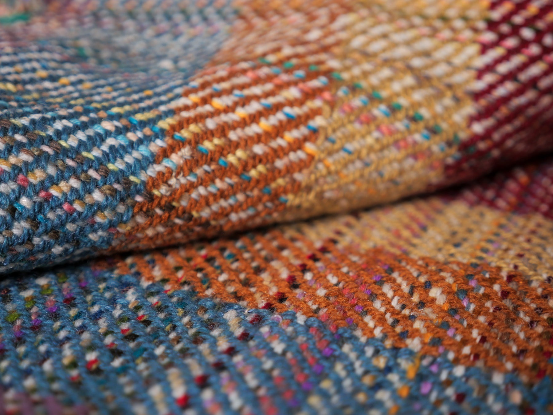 Plaid khadi en laine recyclé Plaid khadi en laine recyclé