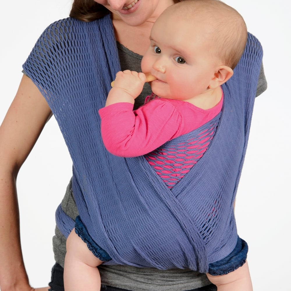 BLUE baby carrier wrap, Made in France Main image