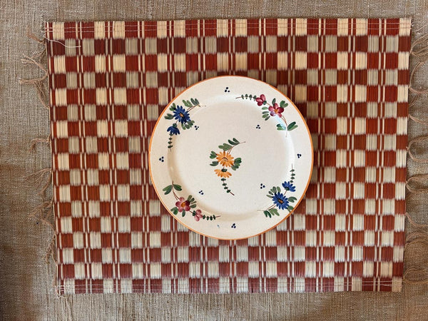 Handwoven place mat, Samaki Earth
