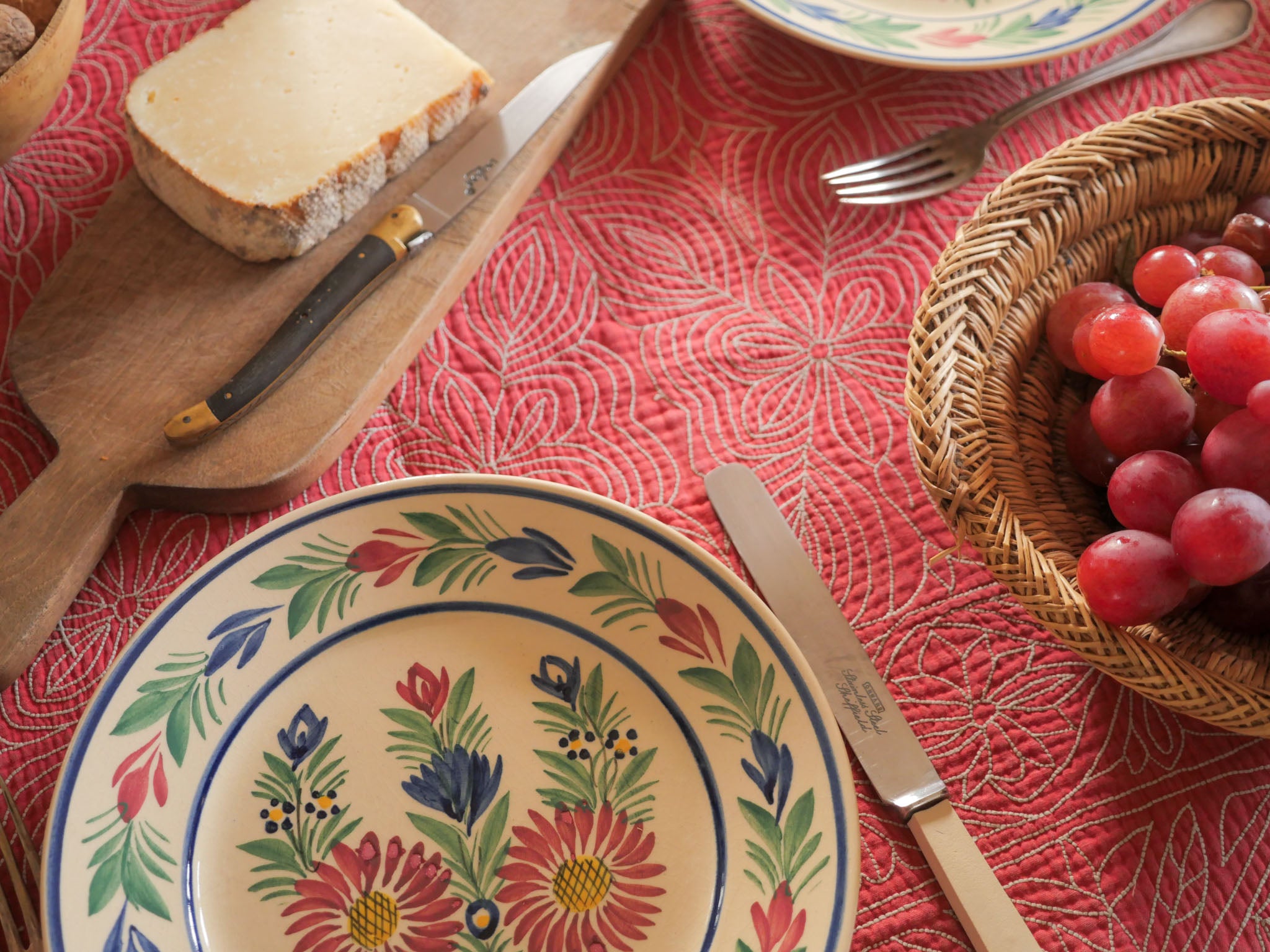 Plaid brodé maiin vintage