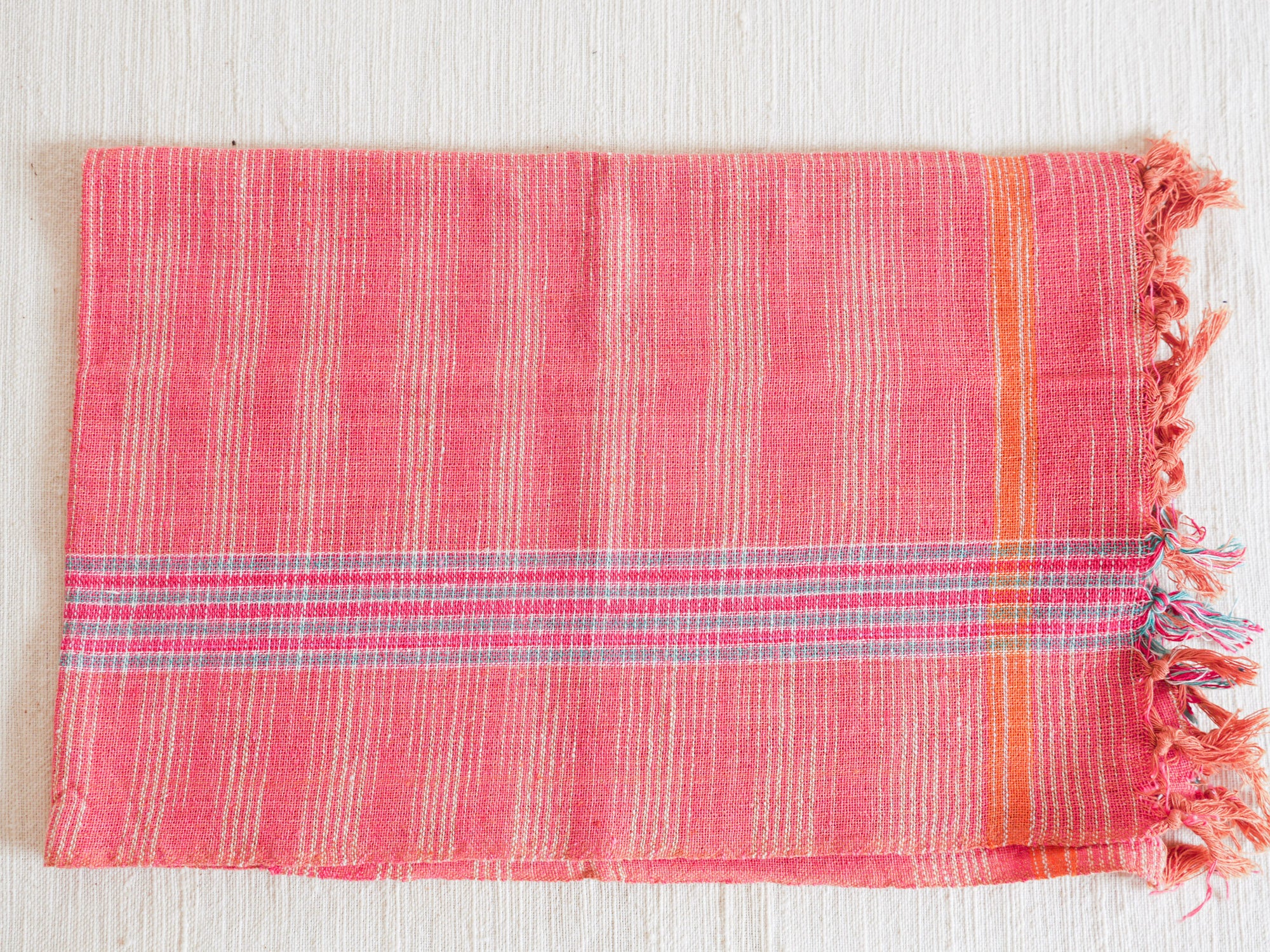 Torchon "Space Dye" Dusk Pink Coton Tissé Main Image secondaire du produit