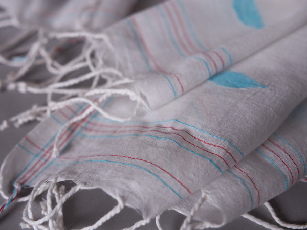 Chale Dupatta Turquoise, Rose Buti Buti