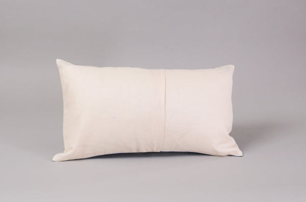 Coussin Graphic tissé main en coton, verso lin.
