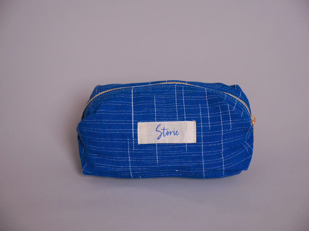 Trousse en coton “Faso Dan Fani”. Tissée au Burkina Faso, confectionnée en France 
