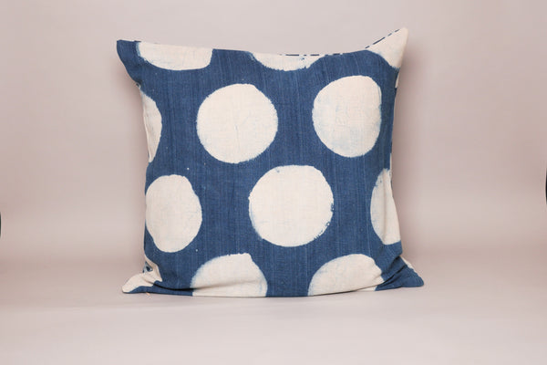Coussin Tissé Main Indigo