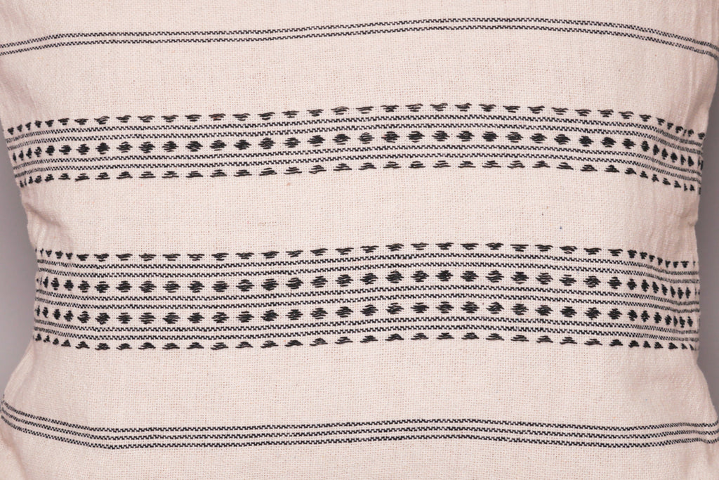 Housse de coussin en coton tissé main 60 x 60 cm 