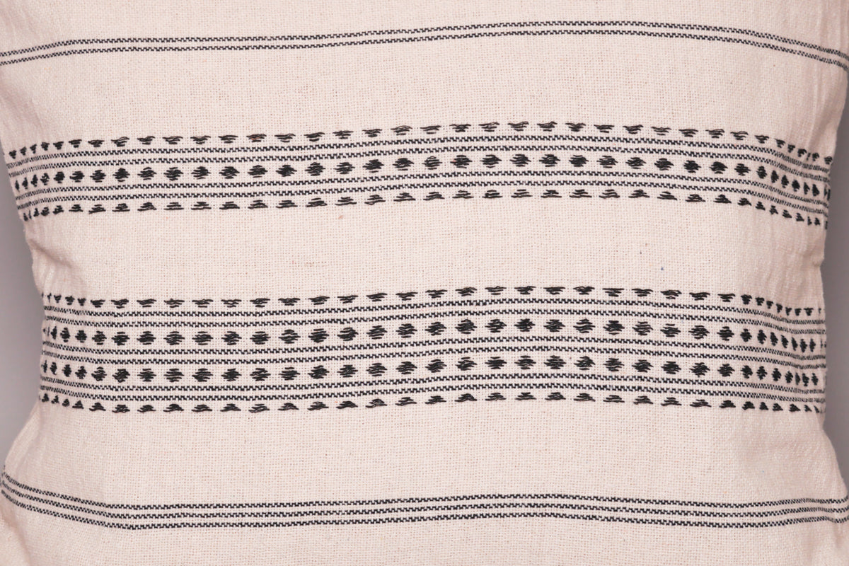 Housse de coussin en coton tissé main 60 x 60 cm 