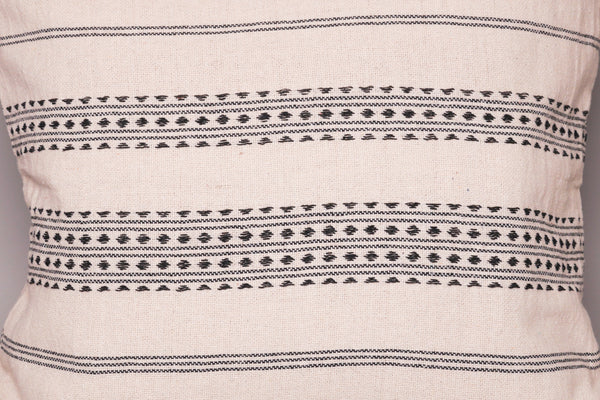 Housse de coussin en coton tissé main 60 x 60 cm 