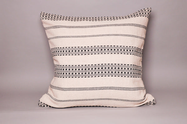Housse de coussin en coton tissé main 60 x 60 cm 