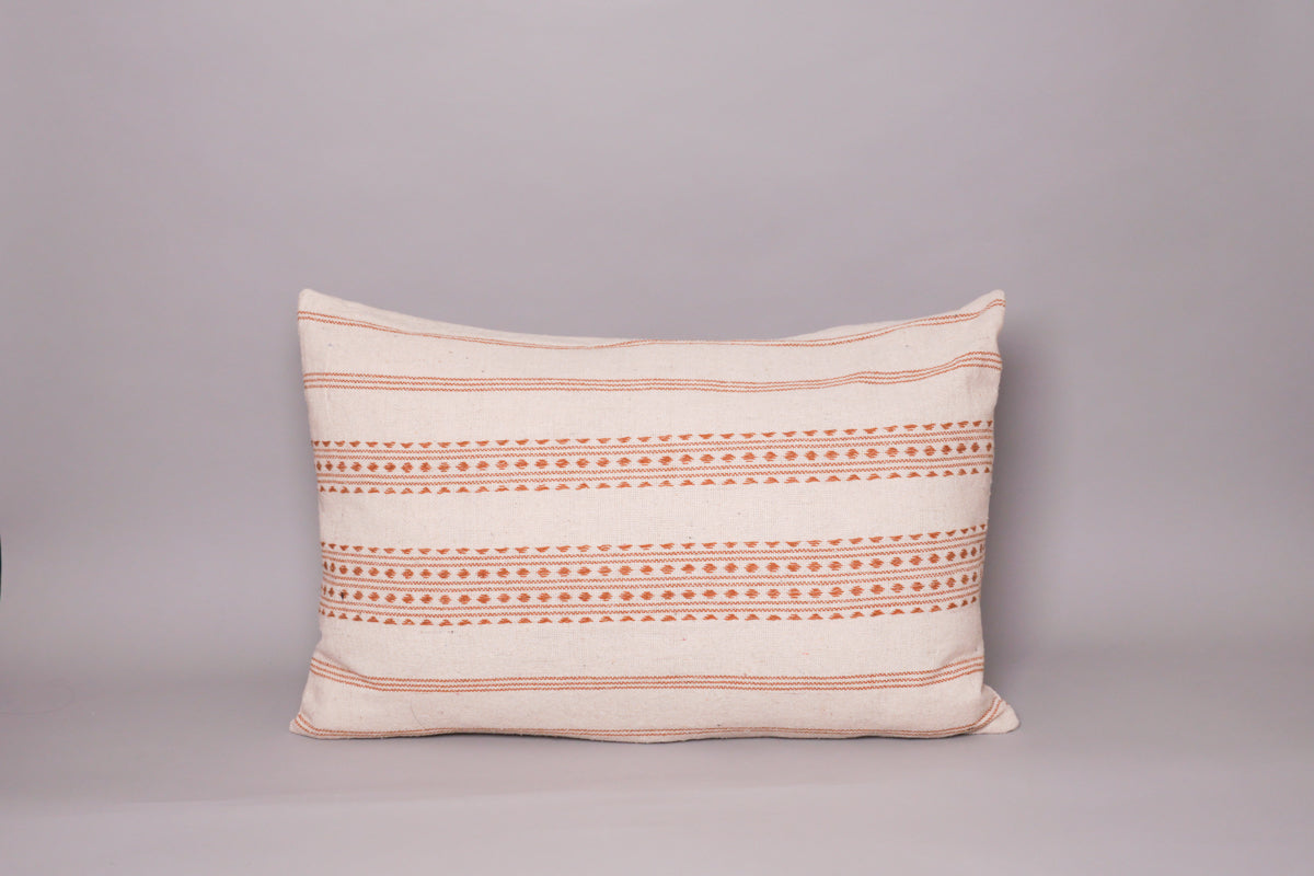 Housse de coussin en coton tissé main 40 x 60 cm 