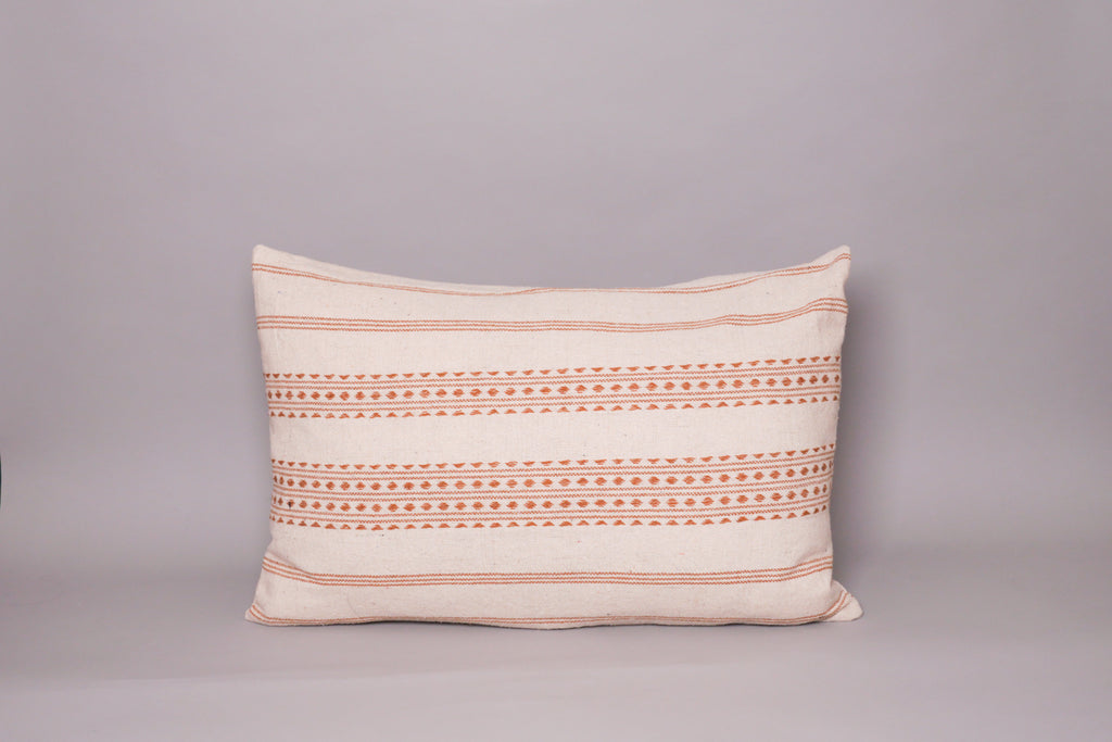 Housse de coussin en coton tissé main 40 x 60 cm 