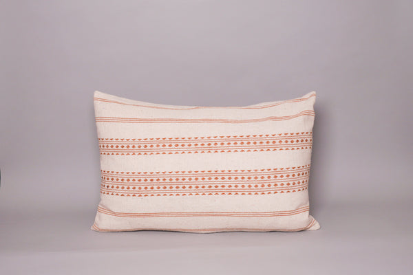 Housse de coussin en coton tissé main 40 x 60 cm 