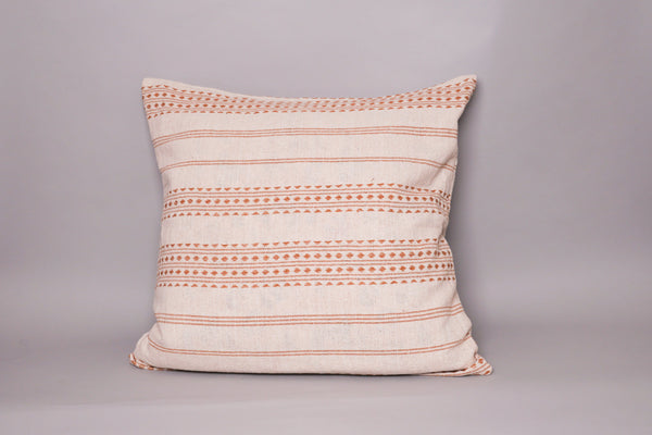 Hausse de coussin coton tissé main.