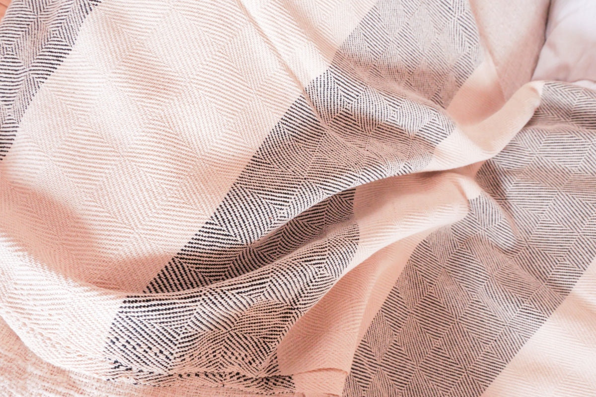 Geo plaid tisse main