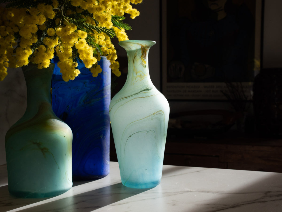Vase en verre phénicien, soufflé à la main, No.4