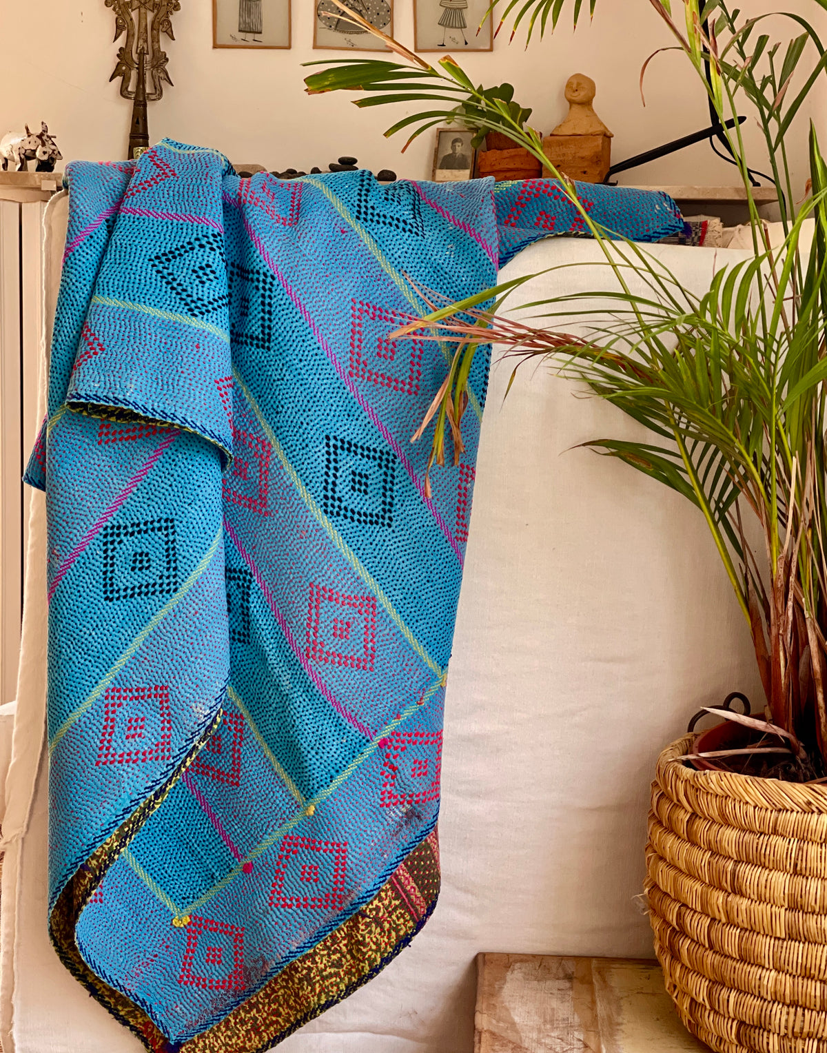 Vintage Kantha Pink Diamond Image principale du produit