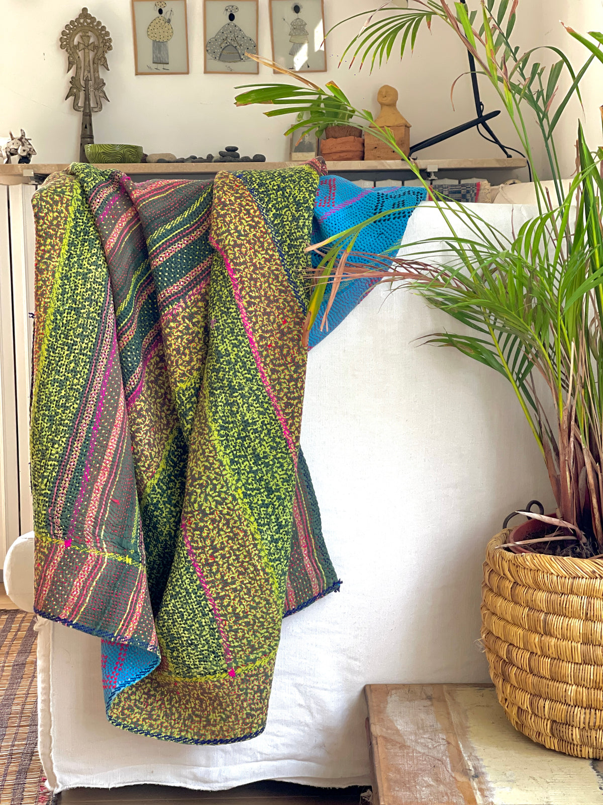 Vintage Kantha Pink Diamond