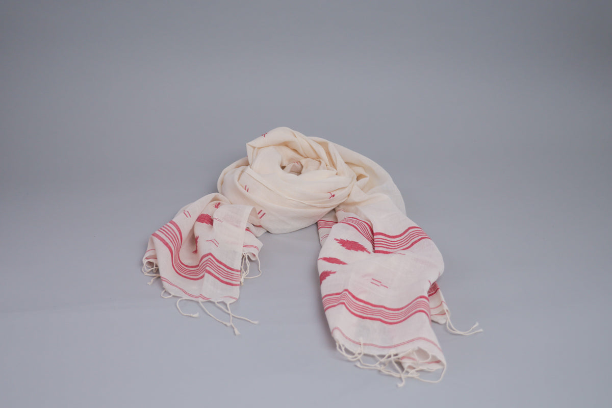 Echarpe ou Chale, Coton Doux et Fin, Tissé Main