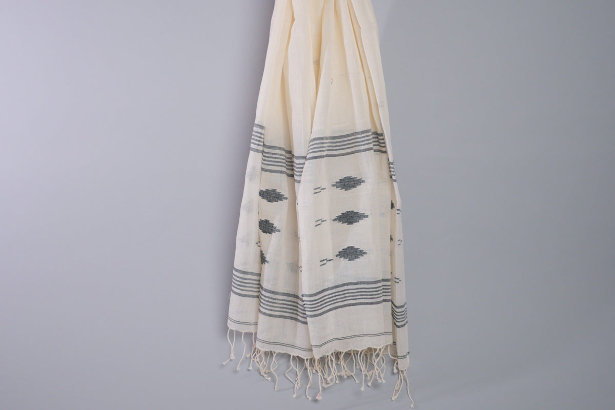 Echarpe ou Chale, Coton Doux et Fin, Tissé Main