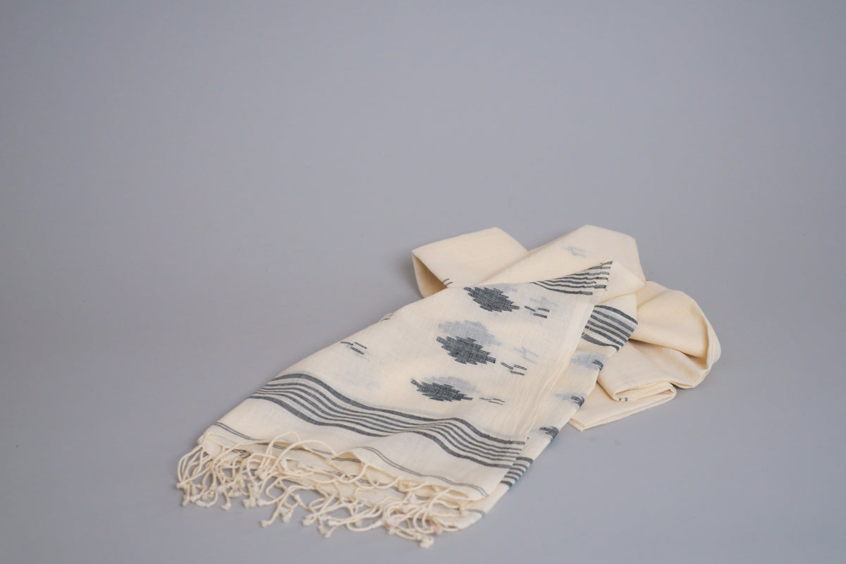Echarpe ou Chale, Coton Doux et Fin, Tissé Main