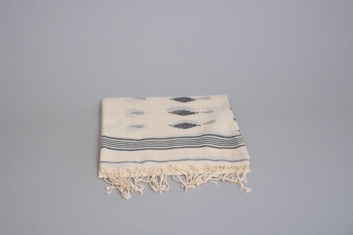 Echarpe ou Chale, Coton Doux et Fin, Tissé Main