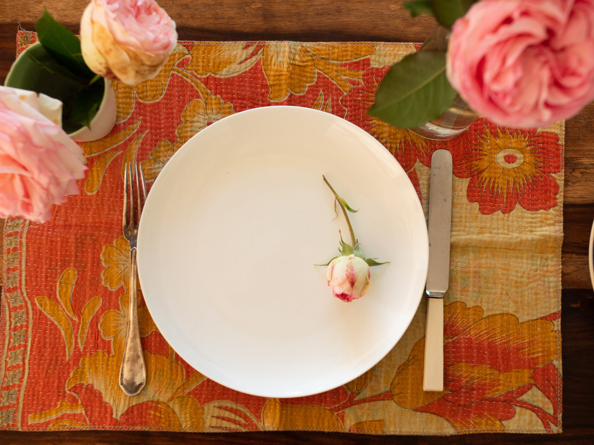 Set de tables réversibles en coton vintage