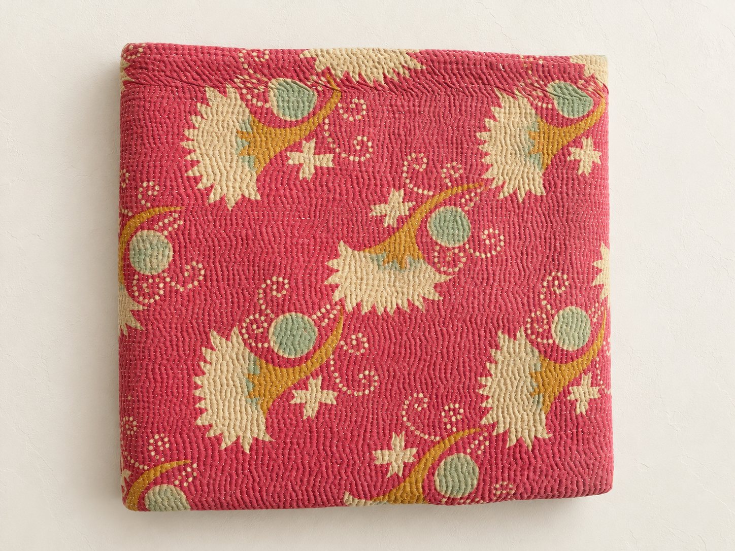 Pink vintage kantha