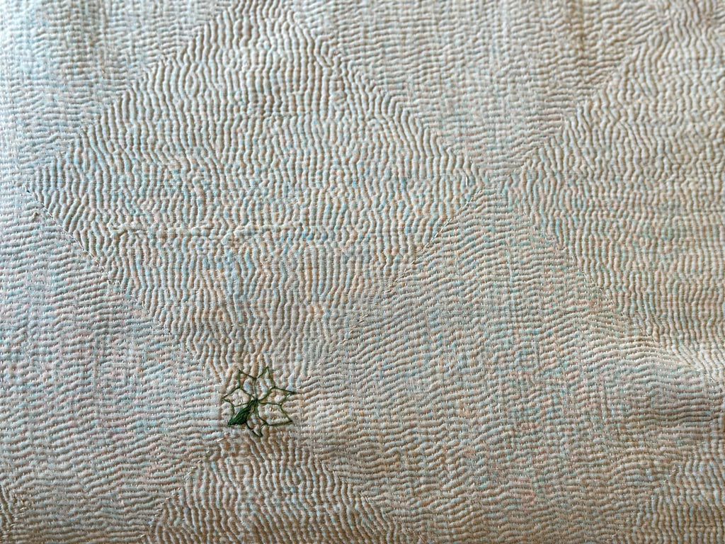 Couvre-lit Kantha Vintage en Coton Recyclé: Pink Pastel
