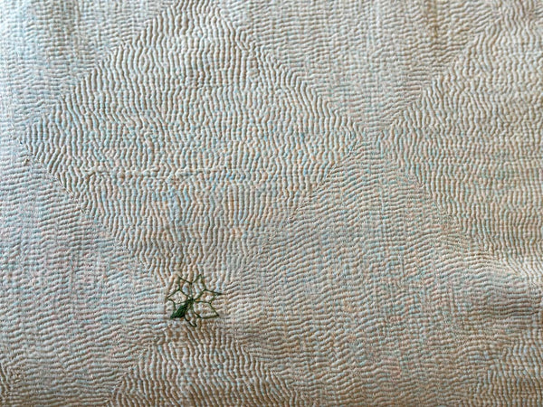 Couvre-lit Kantha Vintage en Coton Recyclé: Pink Pastel