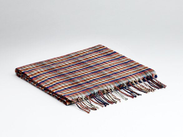 Mcnutt echarpe d'agneau mérinos, navy peach check Image secondaire du produit