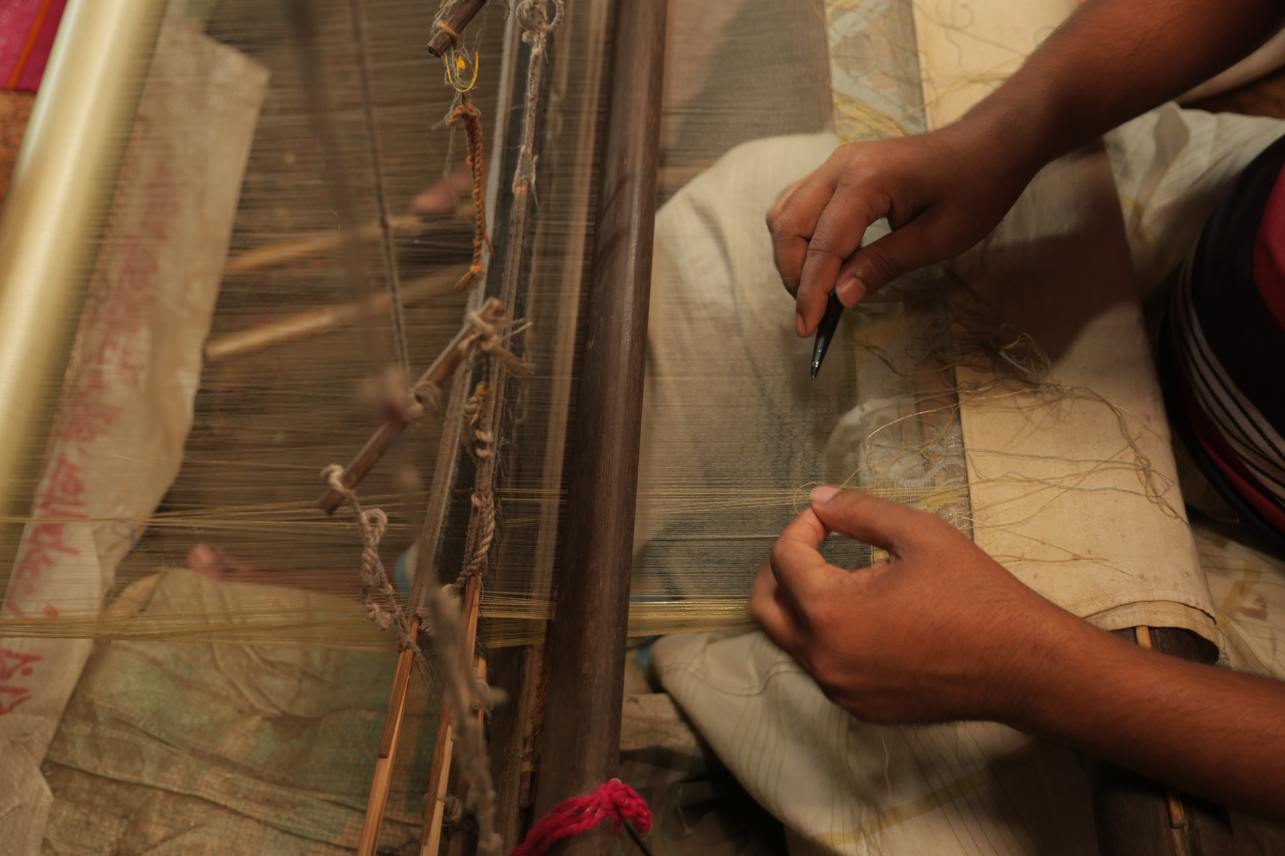 Tissage de jamdani en Bangladesh