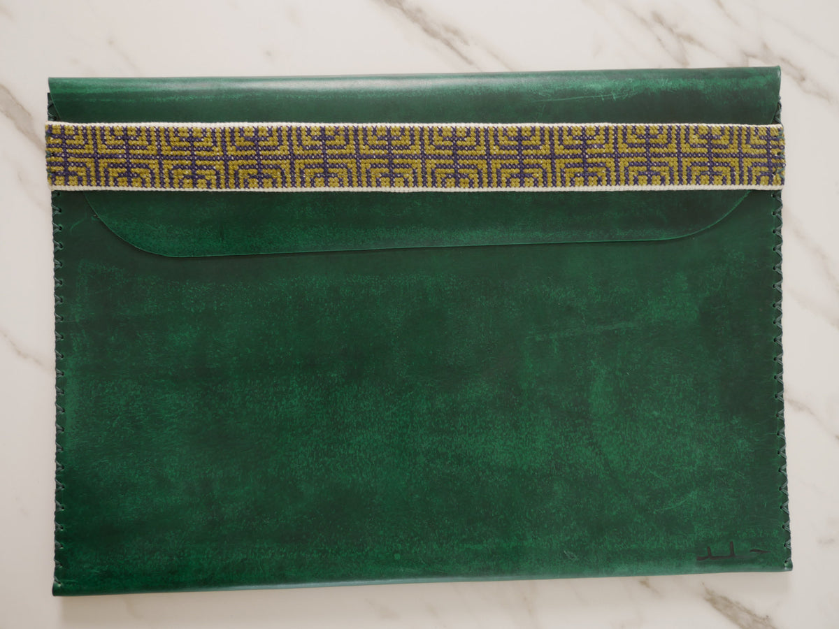 housse d'ordinateur ou porte documents en cuir de vachette fait main prés de Hebron. Image principale du produit