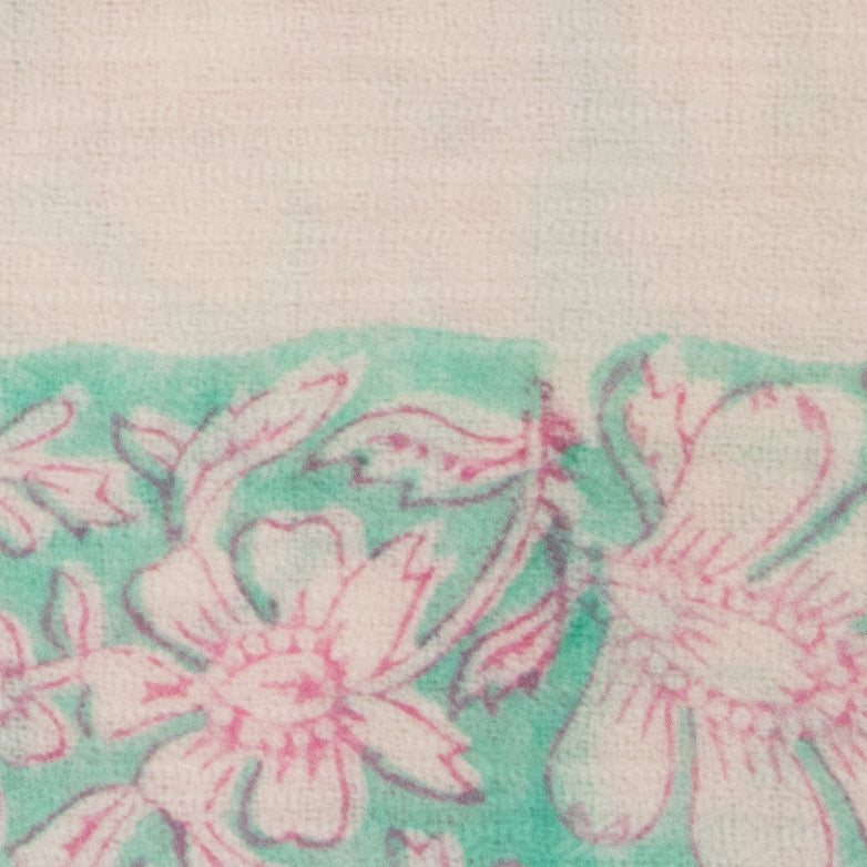 détail block print sur cachemire