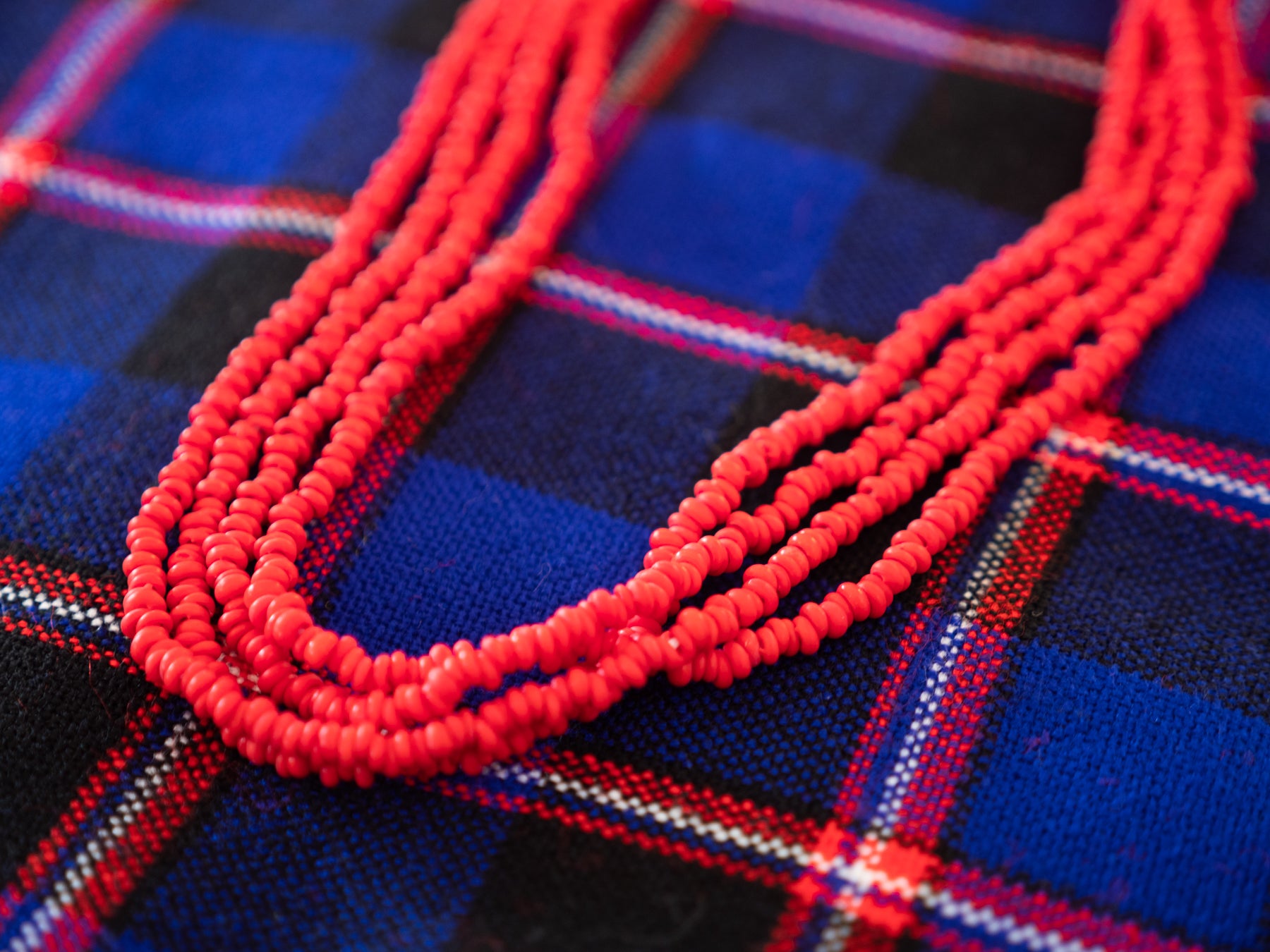Maasai Shuka Bleu Image secondaire du produit
