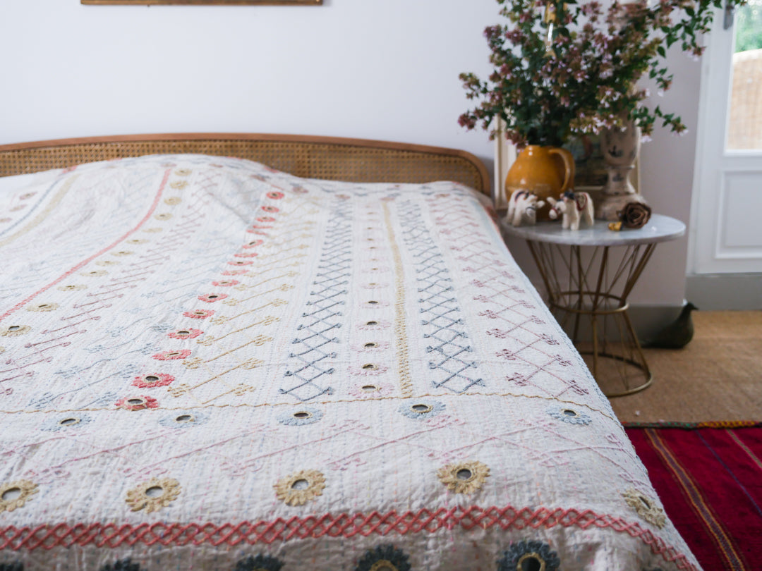 Jaipur couverture brodé main, petite