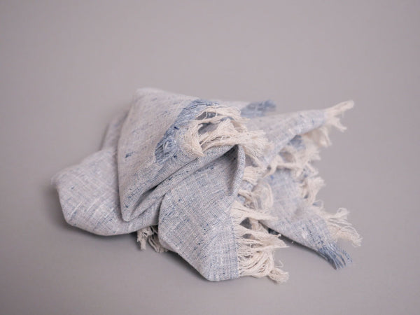Set de 4 serviettes en pur coton tissées à la main artisanalement