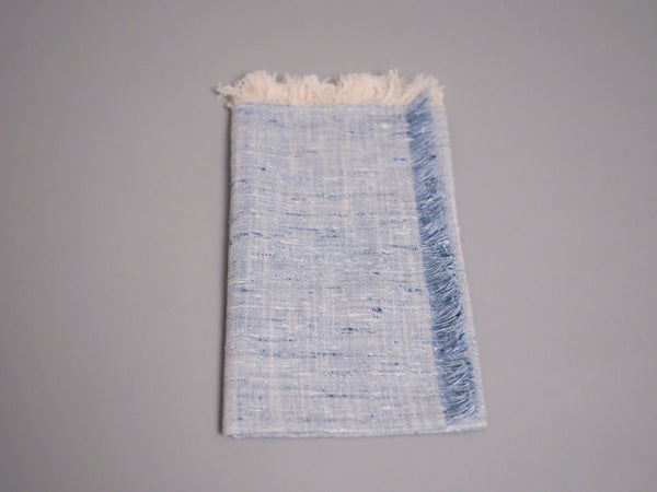 Set de 4 serviettes en pur coton tissées à la main artisanalement