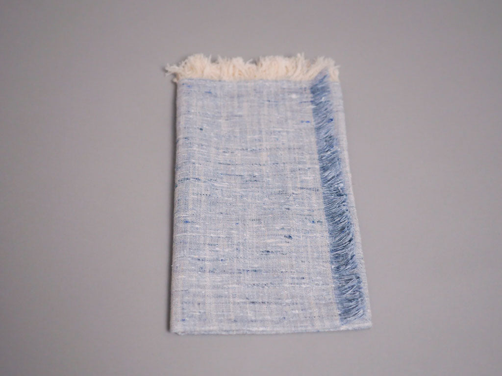 Set de 4 serviettes en pur coton tissées à la main artisanalement