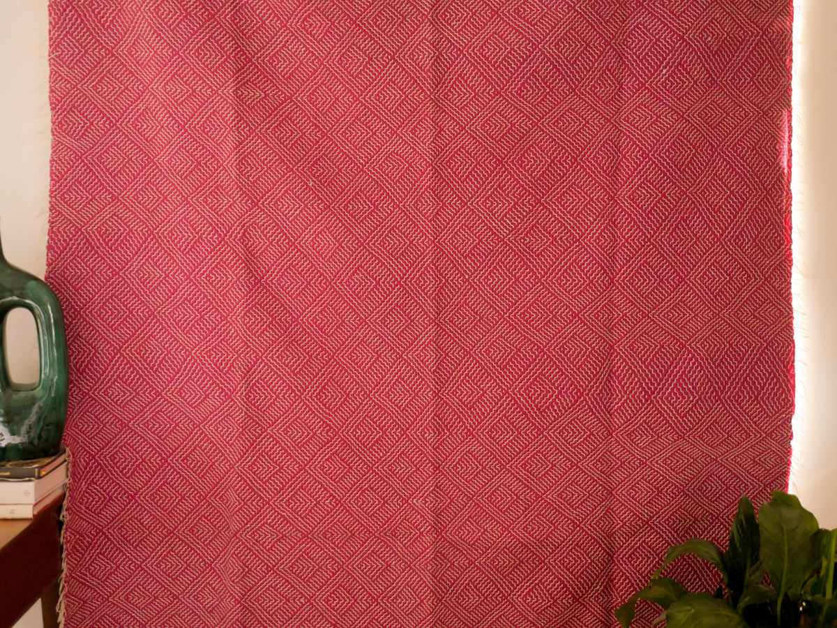 Kantha couvre lit brodé