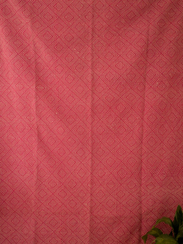 Kantha sari couvre-lit  No.115 "Raspberry",  coton recyclé brodé à la main