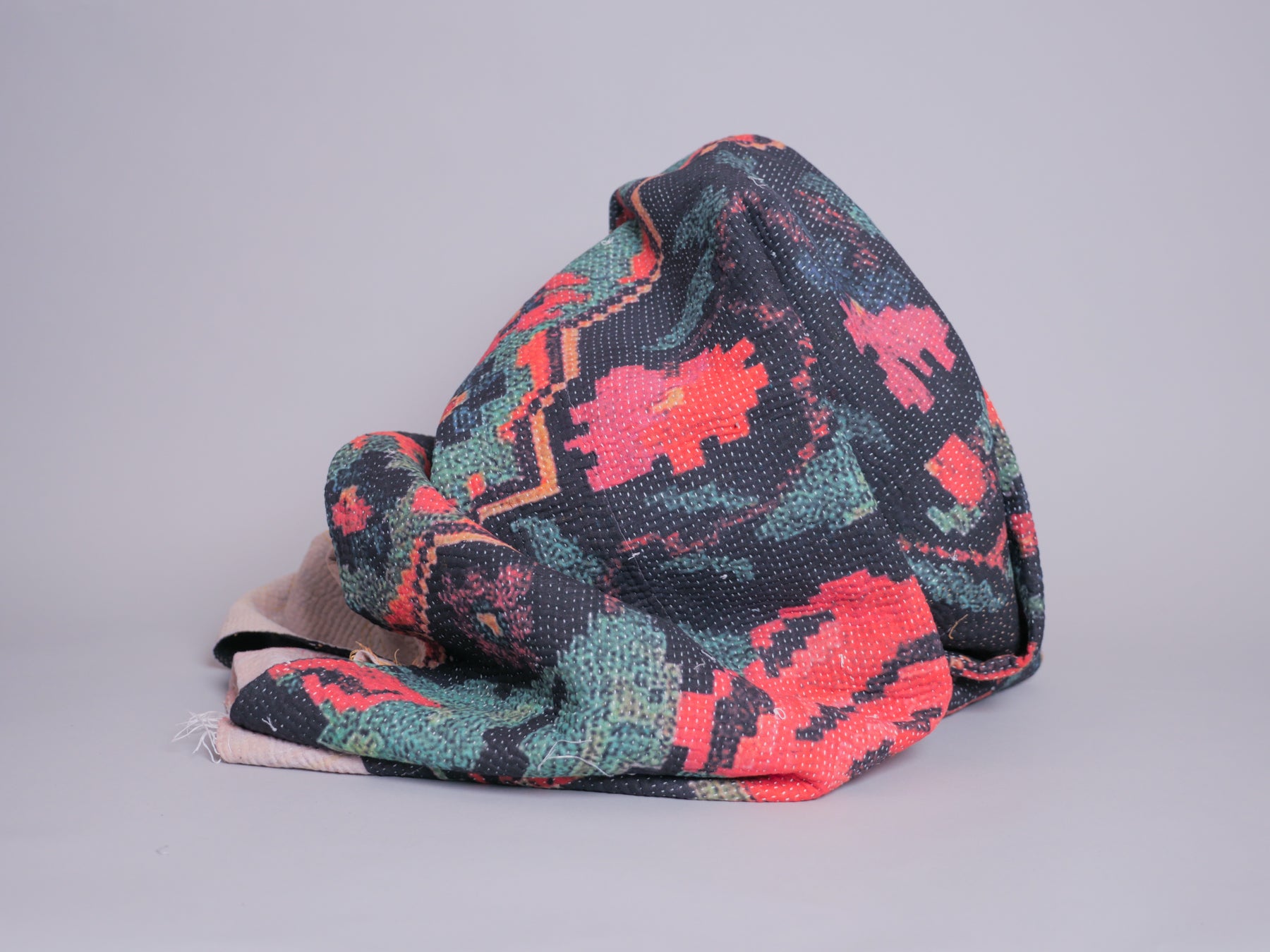 Vintage tapestry kantha, couvre-lit  coton brodé à la main Image secondaire du produit