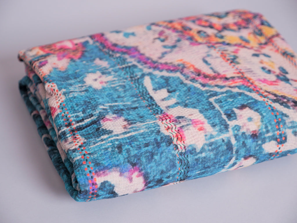 Kantha Vintage imprimé tapis.