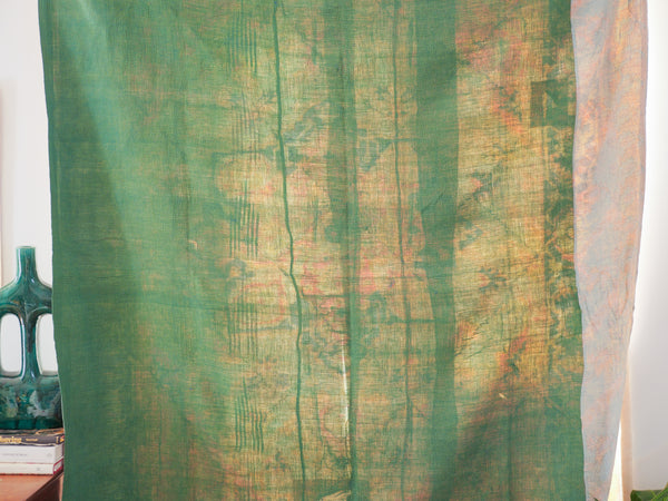 Vintage tapestry kantha, couvre-lit  coton brodé à la main