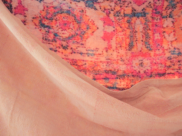 Kantha brodé main imprimé.