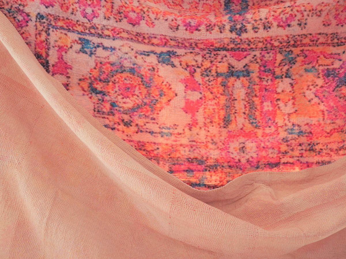 Vintage tapestry kantha, couvre-lit  coton brodé à la main