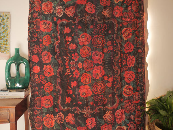 Kantha brodé main imprimé.
